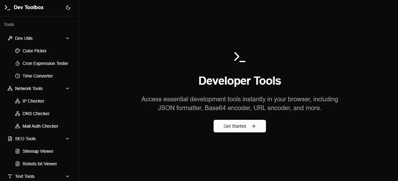 Labee Dev Toolboxのトップページ